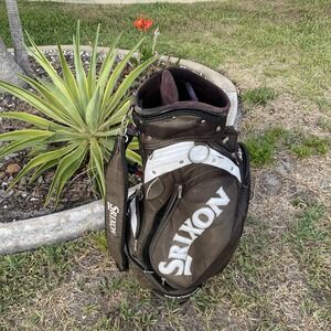 Srixon Tour‎ Staff Bag White 5-Way Divide Single Strap Golf Bag Black
